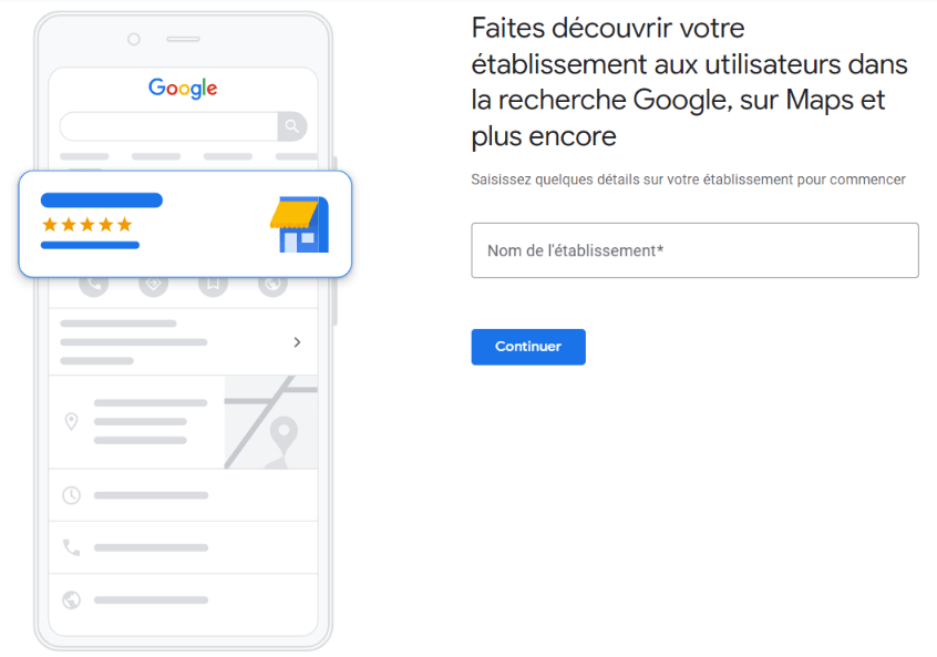 Nom établissement GMB
